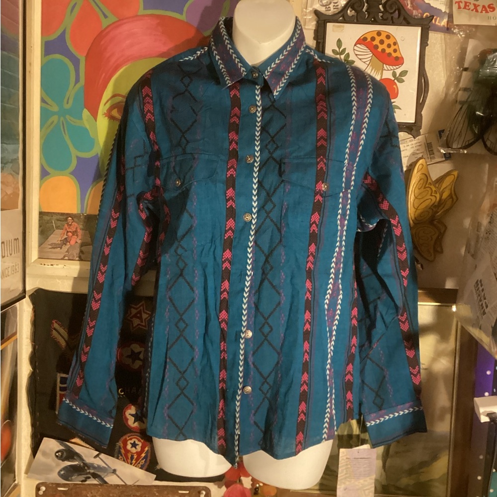 Retro New with Tags! 80s-90s Women’s Wrangler button-up shirt
